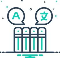 Mix icon for language vector