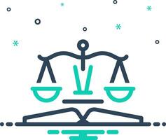 Mix icon for law vector