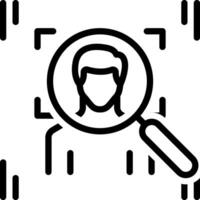 Black line icon for identification vector