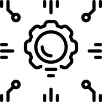 Black line icon for solution vector