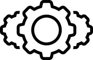 Black line icon for gear vector