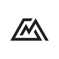 Letter Cm with creative unique shape new monogram abstract logo vector