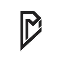 letra pm o mp inicial creativo línea Arte monograma único logo vector