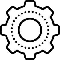 Black line icon for gear vector