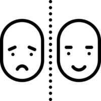 Black line icon for bipolar vector