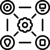Black line icon for resources vector