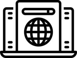 Black line icon for public domain vector