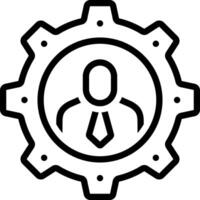 Black line icon for user setting vector