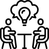 Black line icon for share idea vector