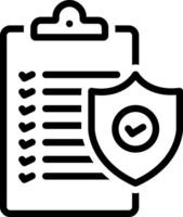 Black line icon for security policies vector