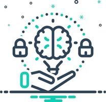 Mix icon for intellectual property vector