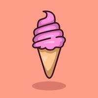 illustration Ice Cream. design Ice Cream. Ice Cream Cartoon design illustration and icon for website, digital and print vector