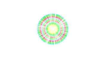 a green and pink circular light on a transparent background png