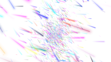 un' colorato coriandoli caduta su un' trasparente sfondo png