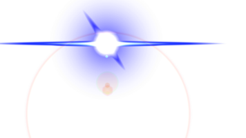 a blue star with a white light on it png