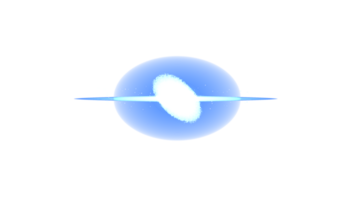 a blue circle with a white light in the center png