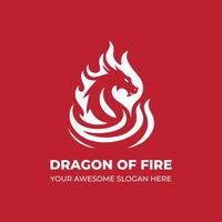 Awesome of Fire Dragon Logo vector