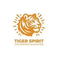 increíble Tigre espíritu logo diseño vector