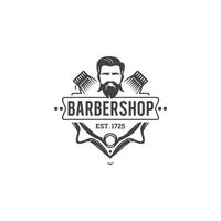 Retro Barbershop logo design vector