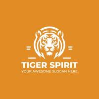 increíble Tigre espíritu logo diseño vector