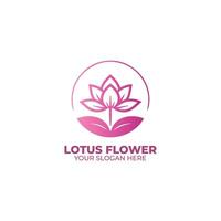 The Lotus Flower Logo Design vector