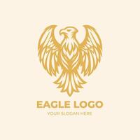 el águila con increíble ala logo vector