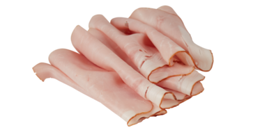 frisch Schinken Schnitt aus isoliert transparent Hintergrund png