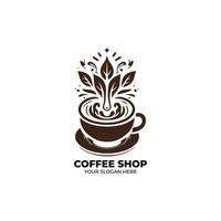 Retro Coffee Shop Logo Design vector