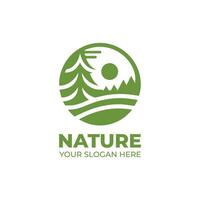 sencillo de naturaleza logo diseño vector