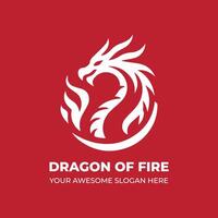 Awesome of Fire Dragon Logo vector