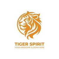 increíble Tigre espíritu logo diseño vector