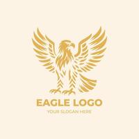 el águila con increíble ala logo vector