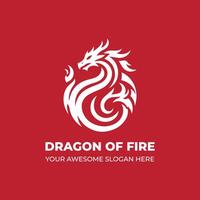 Awesome of Fire Dragon Logo vector