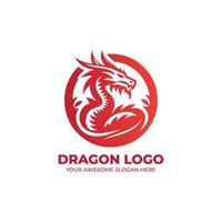 Red Spirit of Dragon Logo vector