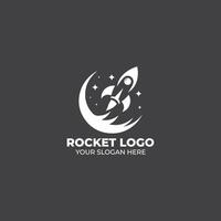 increíble cohete lanzacohetes logo diseño vector