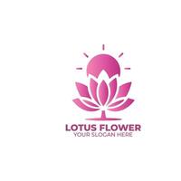 The Lotus Flower Logo Design vector