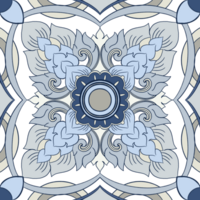 illustrazione reale indaco blu porcellana tailandese fiore tradizionale png