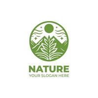 sencillo de naturaleza logo diseño vector