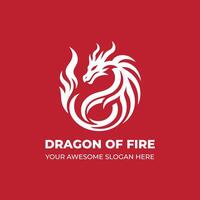 Awesome of Fire Dragon Logo vector