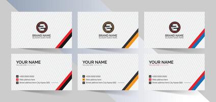 Business card template with a logo and colors vector