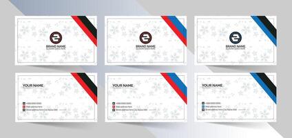 Business card template with four different colors vector