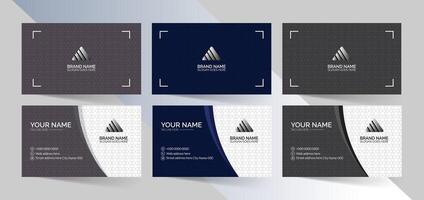 Business card template set with modern design vector