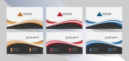 Modern business card template set vector