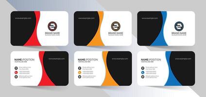 Modern business card set vector