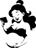 Lycklig gravid kvinna med stor mage slappnar av, mor ClipArt för stadier av graviditet, mor, födelse planen, framställning för födelse, liv, familj, sjukvård, påfrestning lättnad, foster- utveckling, ikon, logotyp png