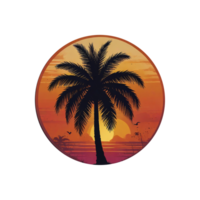 conjunto do retro pôr do sol dentro a estilo do a anos 80 e anos 90. png