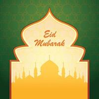Eid Mubarak Design Background is a beautiful illustration that can be used for creating greeting cards, posters, and banners to celebrate the occasion. vector