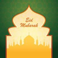 eid Mubarak diseño antecedentes es un hermosa ilustración ese lata ser usado para creando saludo tarjetas, carteles, y pancartas a celebrar el ocasión. vector