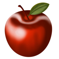 rot Obst Apfel es ist ein Süss und saftig Obst im das Sommer. png