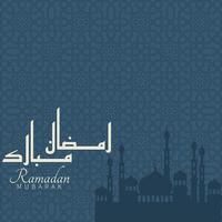 Ramadan kareem islamic background design with mosque illustration. can be used for greetings card, backdrop or banner vector